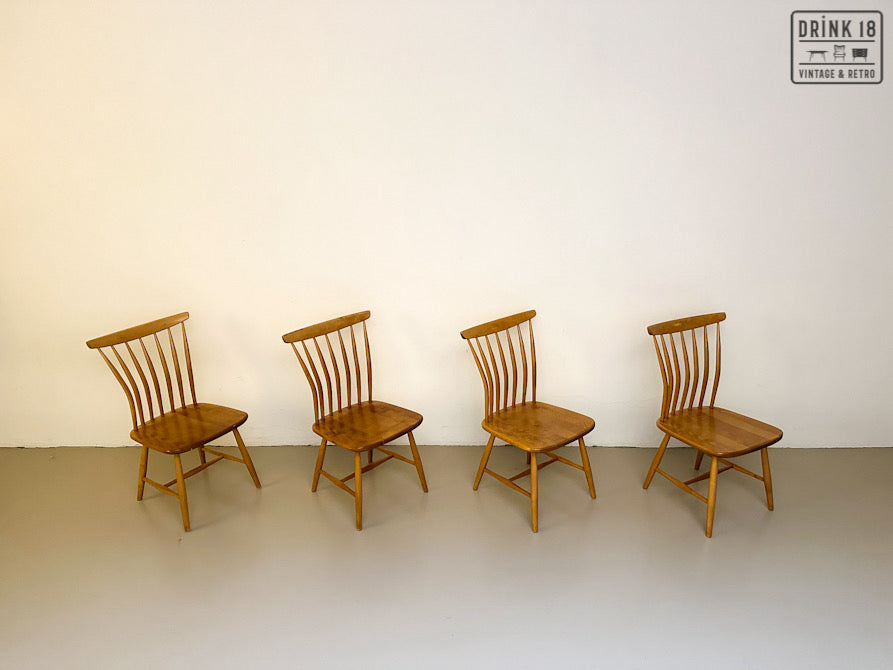 Zes Akerblom Spijlenstoelen - Bengt Akerblom & Gunnar Eklöf