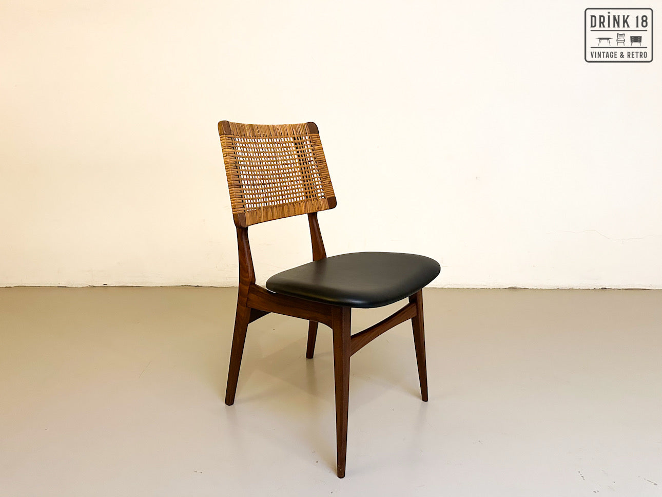 Jensen & Lykkegaard - Vier rotan eetkamerstoelen