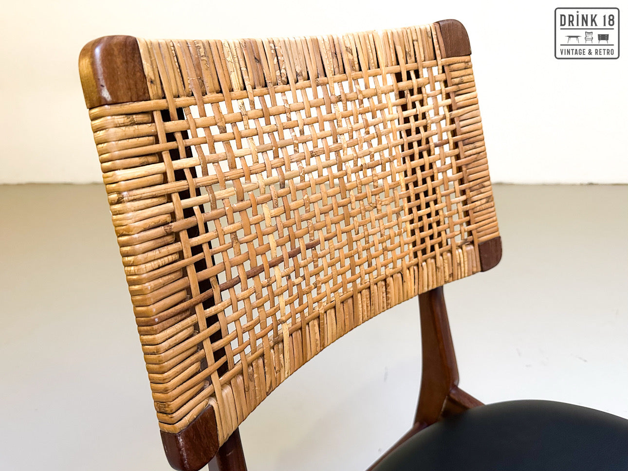 Jensen & Lykkegaard - Vier rotan eetkamerstoelen