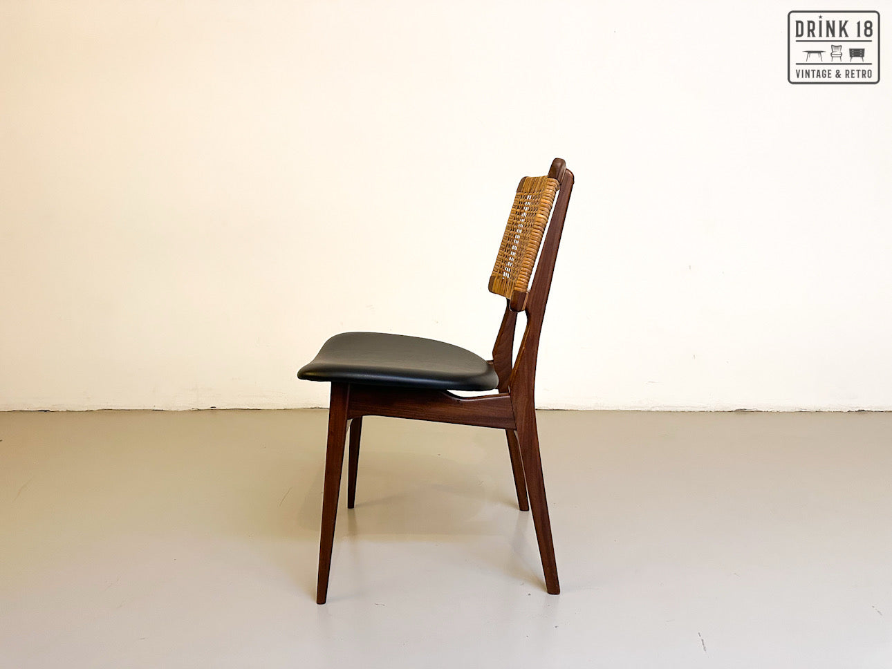 Jensen & Lykkegaard - Vier rotan eetkamerstoelen