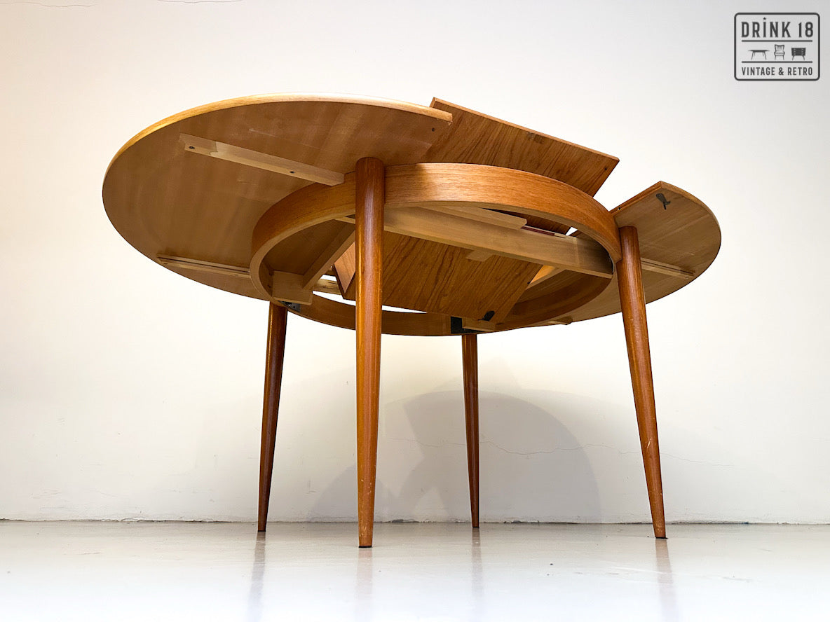 Vintage - Verlengbare ronde eettafel XL