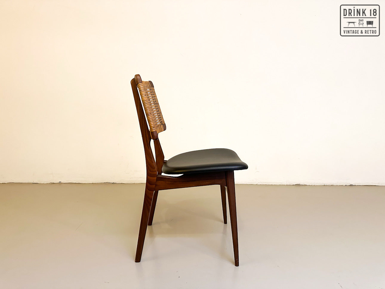 Jensen & Lykkegaard - Vier rotan eetkamerstoelen