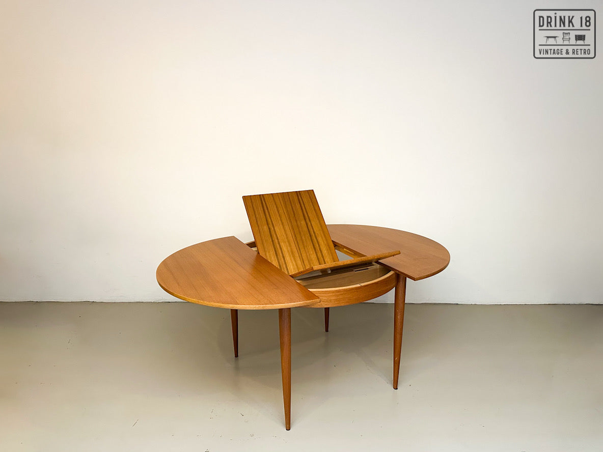 Vintage - Verlengbare ronde eettafel XL