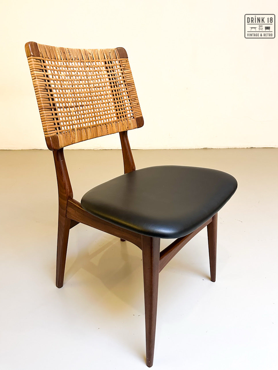 Jensen & Lykkegaard - Vier rotan eetkamerstoelen