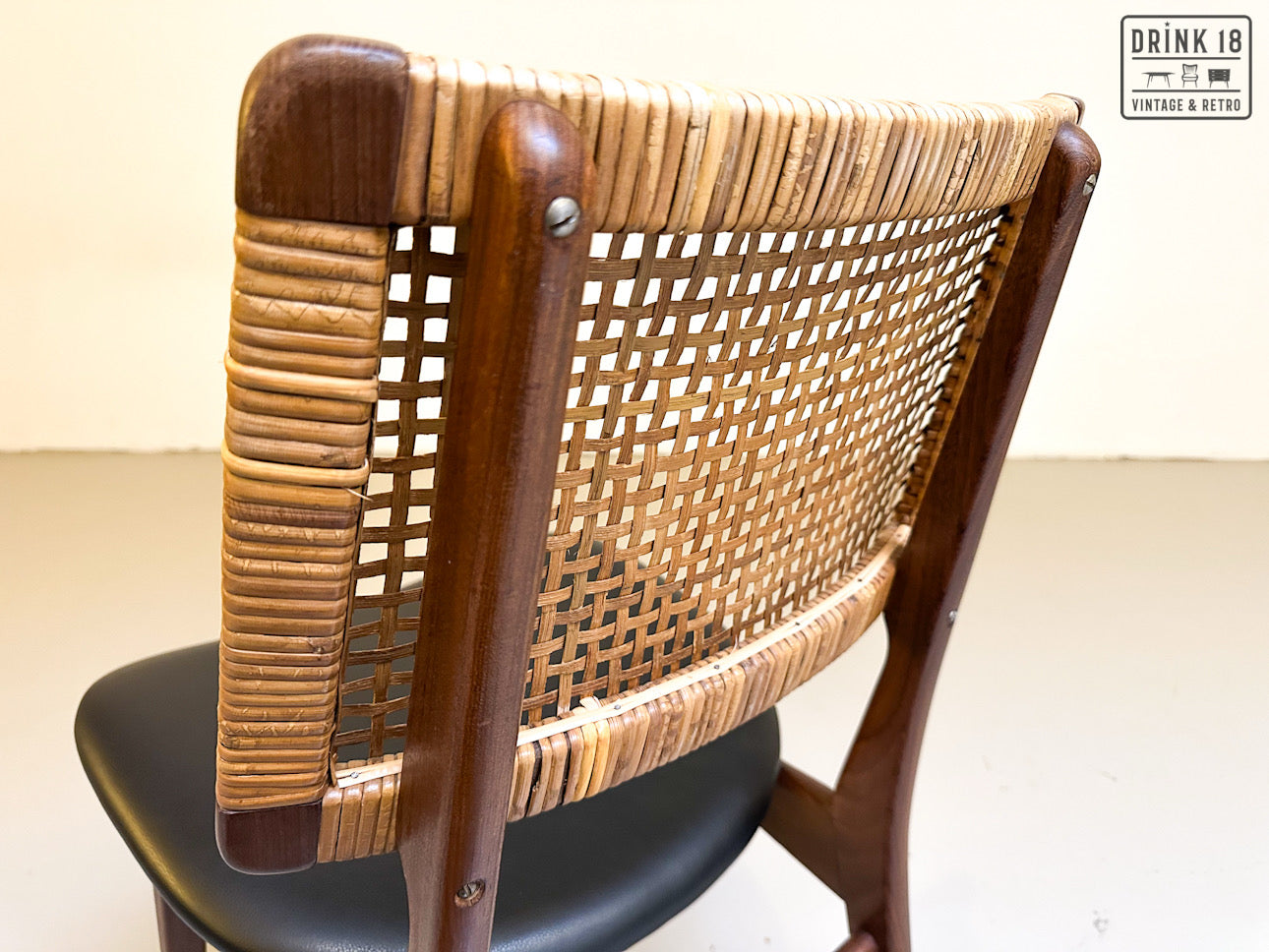 Jensen & Lykkegaard - Vier rotan eetkamerstoelen