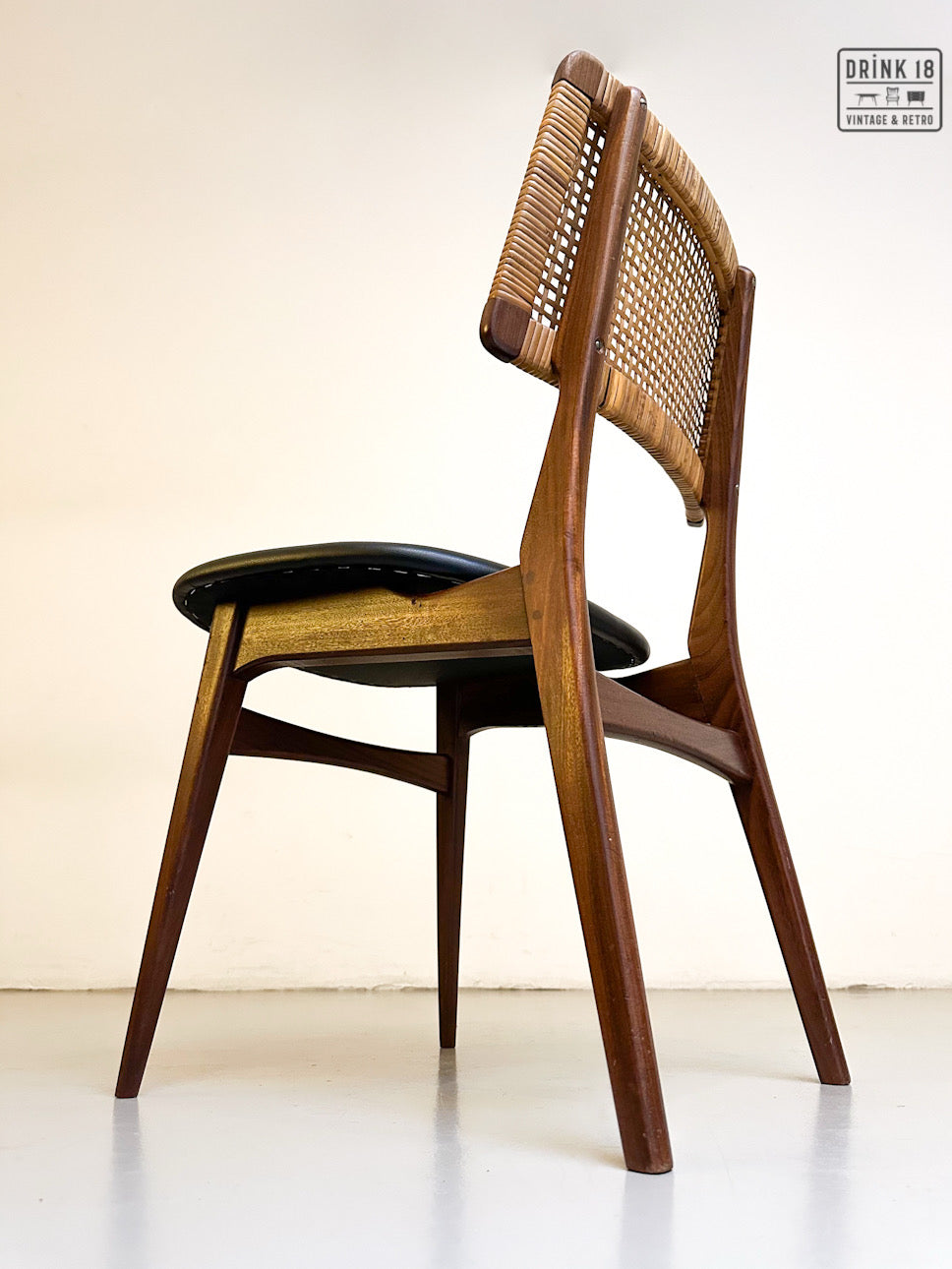 Jensen & Lykkegaard - Vier rotan eetkamerstoelen