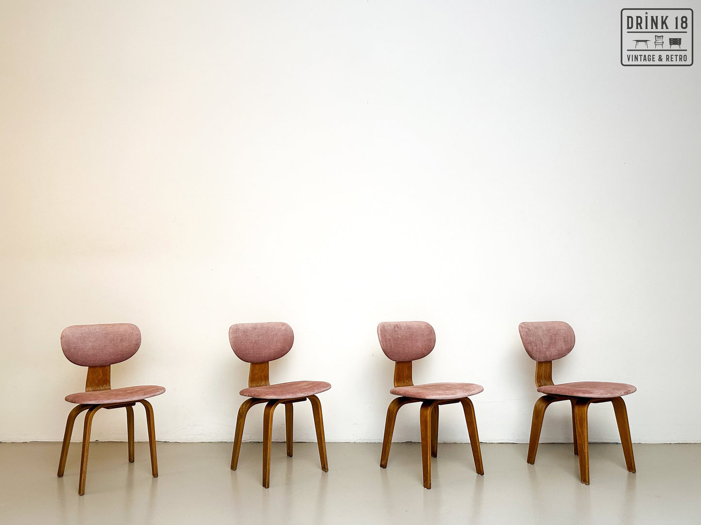 Vier SB02 Eetkamerstoelen - Pastoe