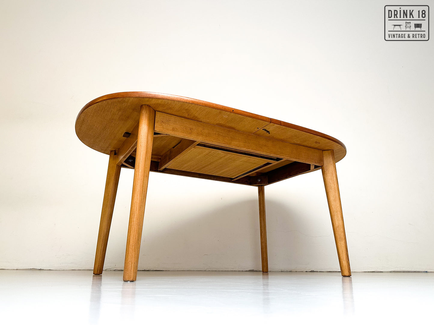 Vintage - Verlengbare ovale eettafel XL