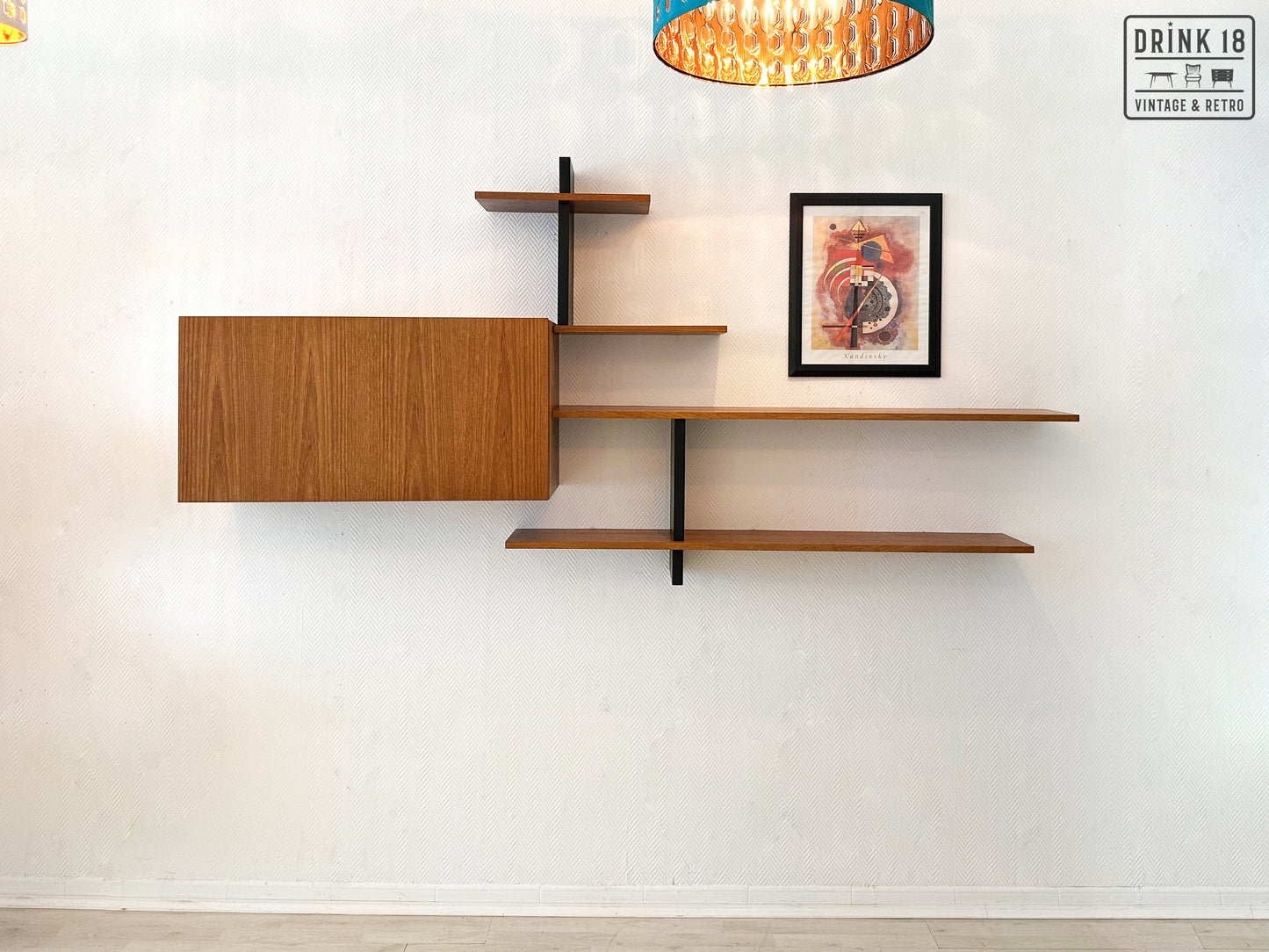 Vintage design - Wandsysteem met bureaublad