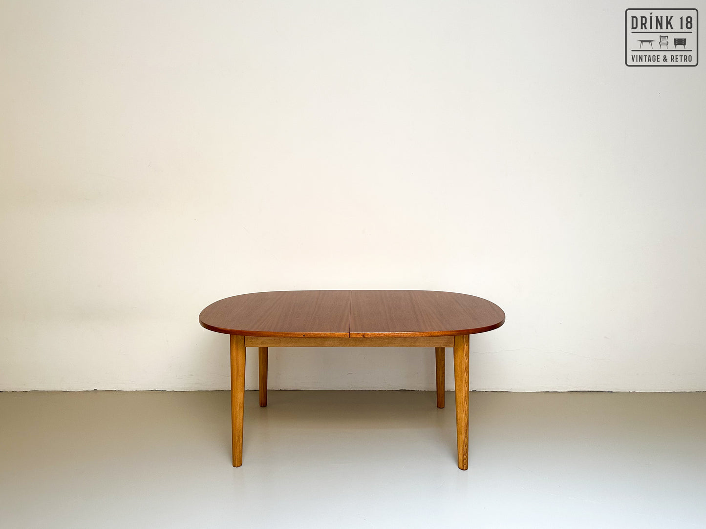 Vintage - Verlengbare ovale eettafel XL