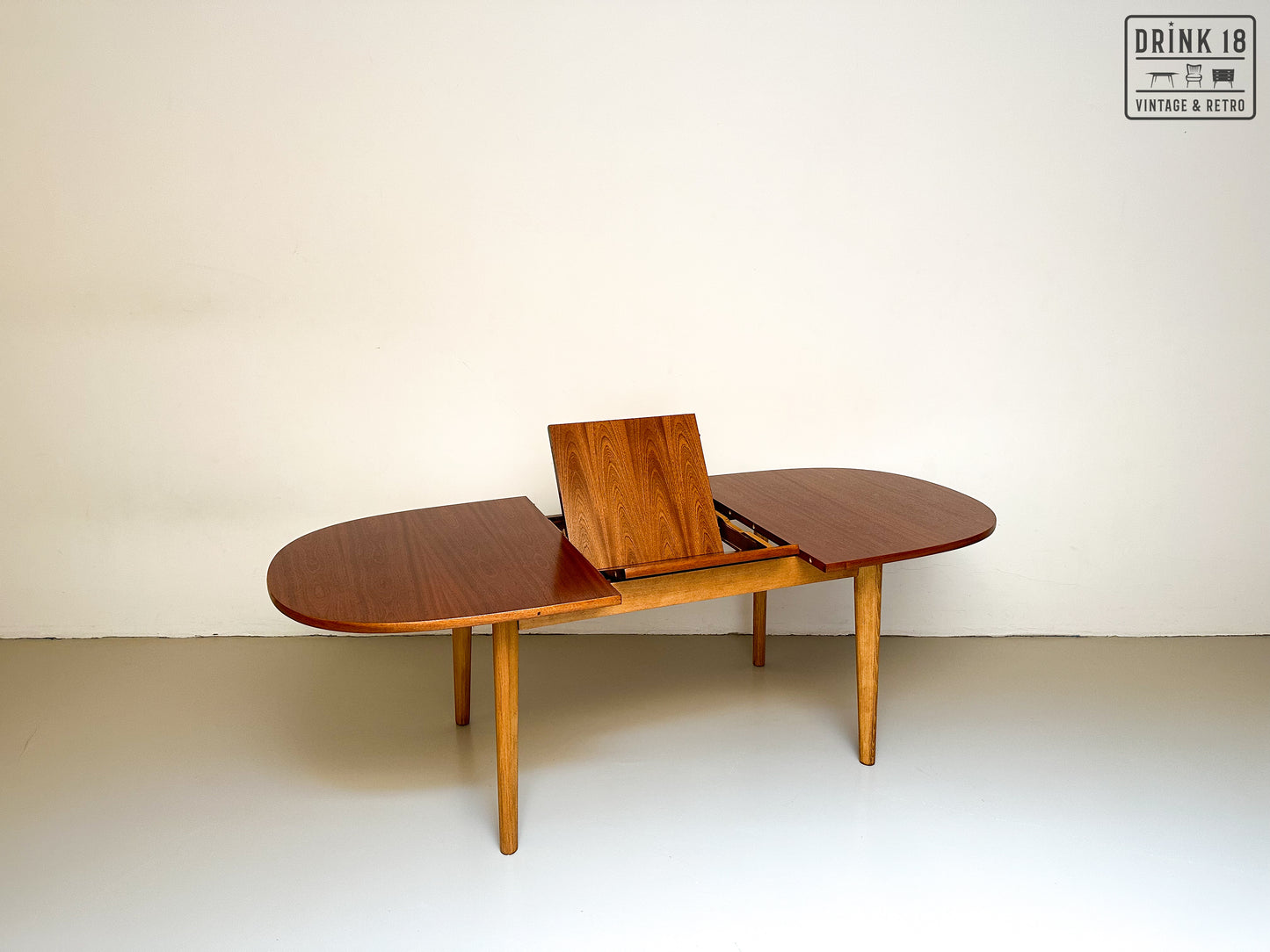 Vintage - Verlengbare ovale eettafel XL