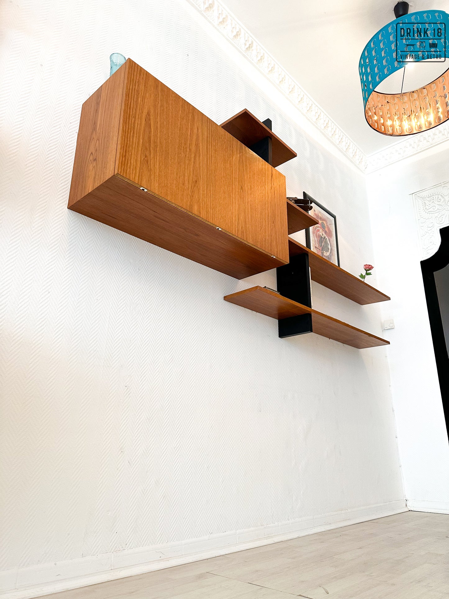 Vintage design - Wandsysteem met bureaublad