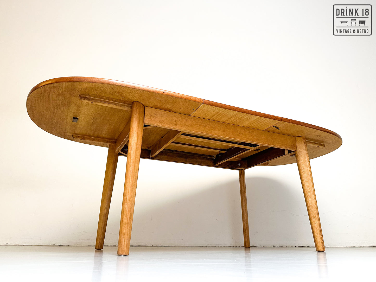Vintage - Verlengbare ovale eettafel XL