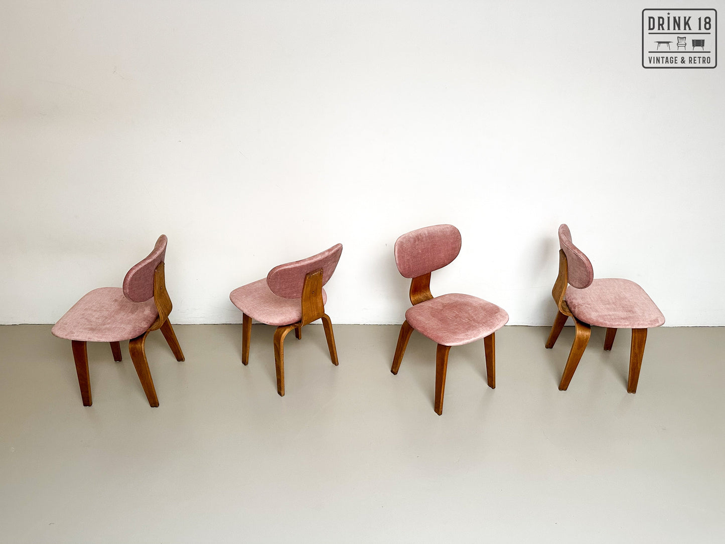 Vier SB02 Eetkamerstoelen - Pastoe