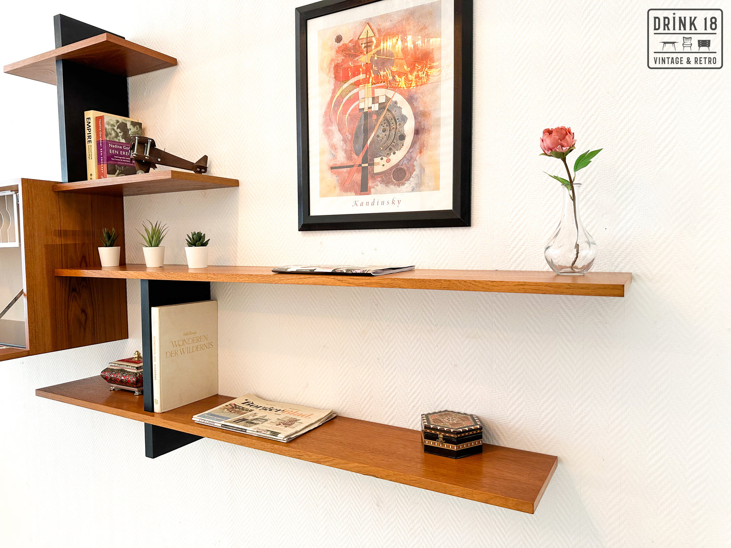 Vintage design - Wandsysteem met bureaublad