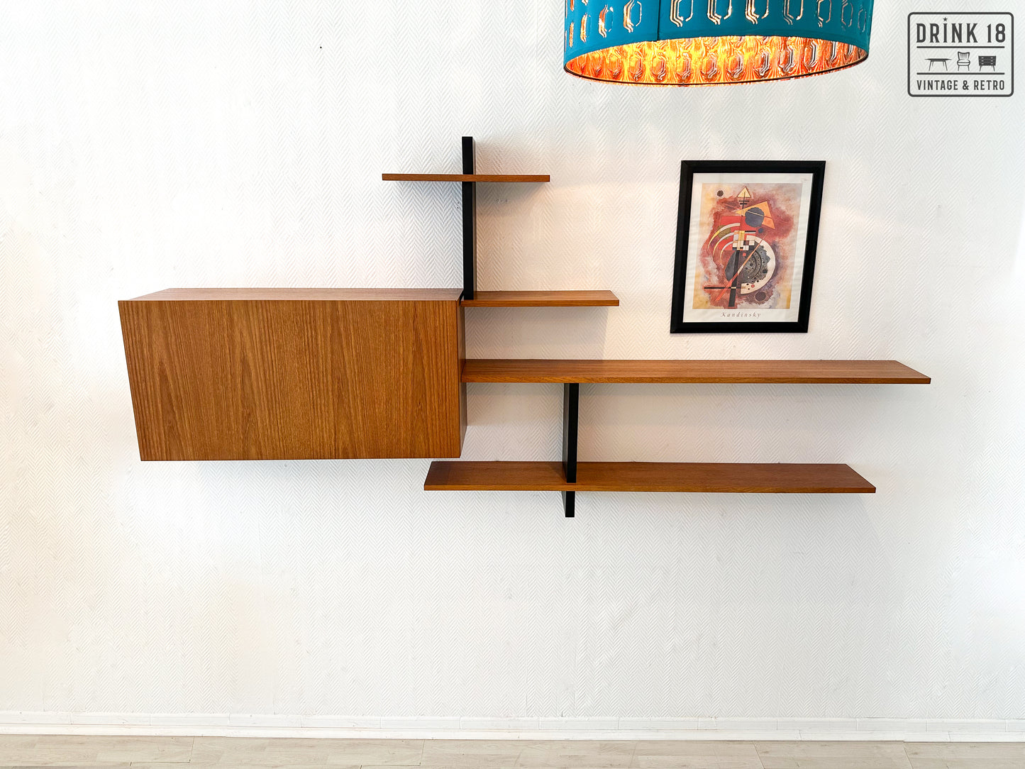 Vintage design - Wandsysteem met bureaublad