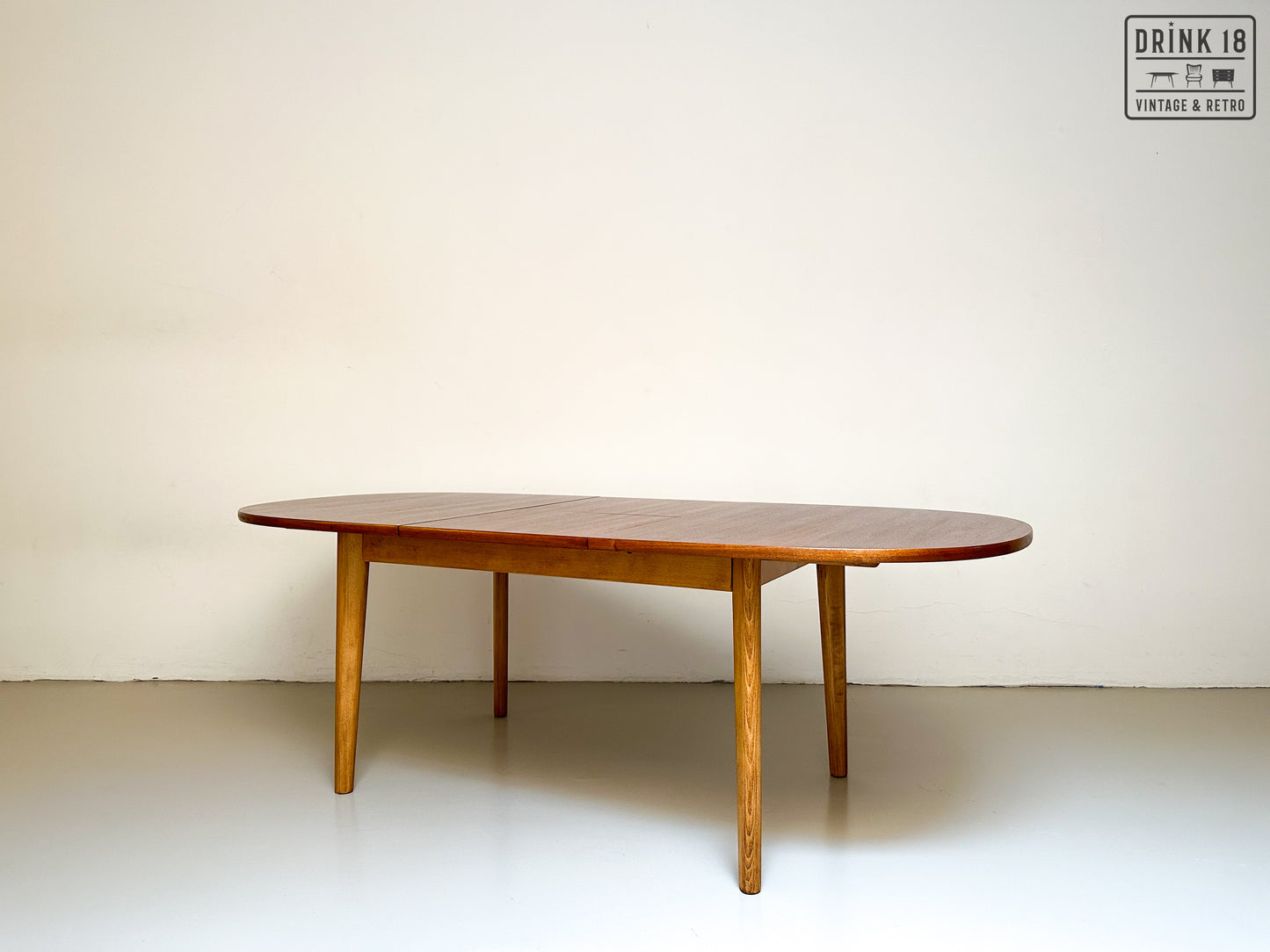 Vintage - Verlengbare ovale eettafel XL