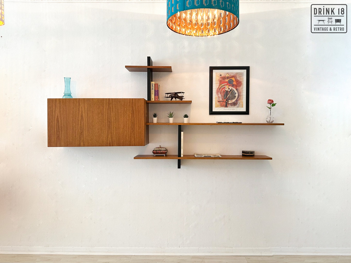 Vintage design - Wandsysteem met bureaublad