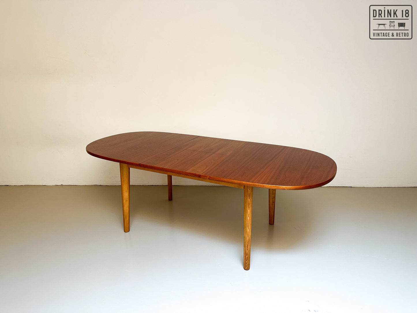 Vintage - Verlengbare ovale eettafel XL
