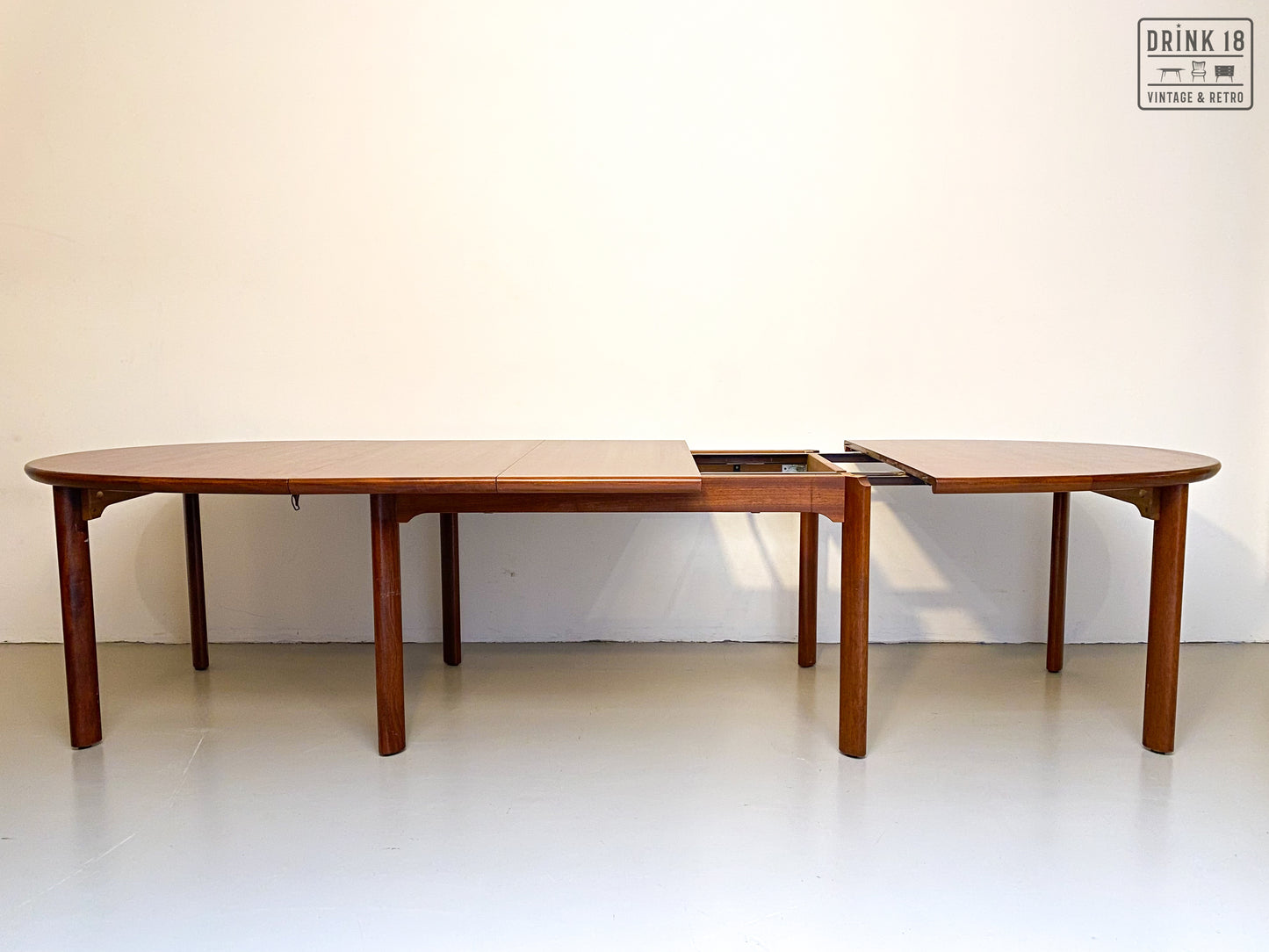 Vintage - Verlengbare ovale eettafel XXXL