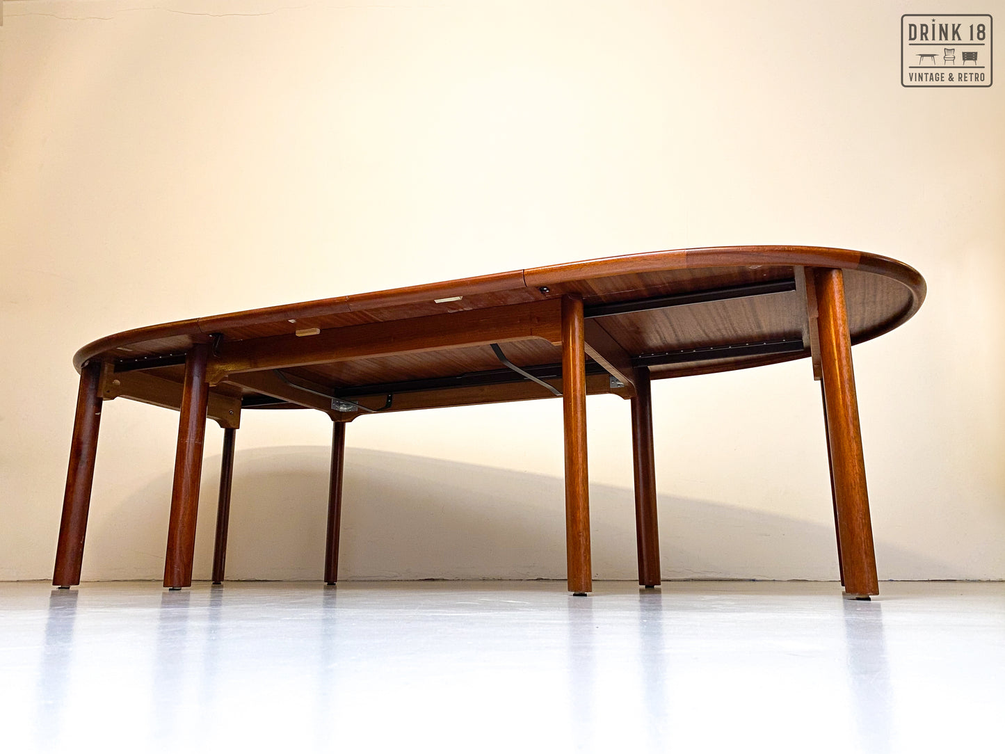 Vintage - Verlengbare ovale eettafel XXXL