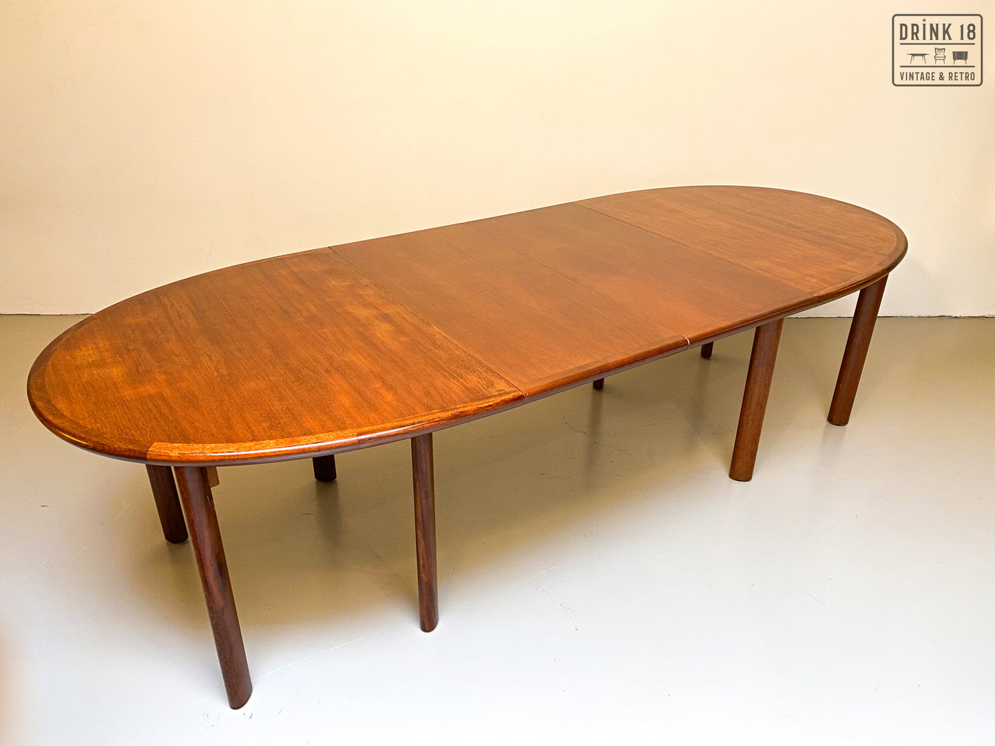Vintage - Verlengbare ovale eettafel XXXL