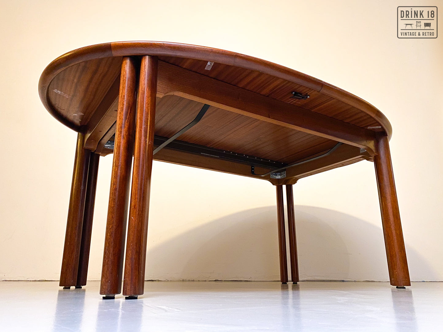 Vintage - Verlengbare ovale eettafel XXXL