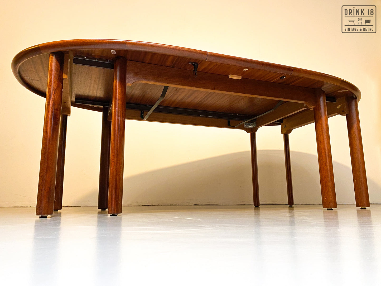 Vintage - Verlengbare ovale eettafel XXXL