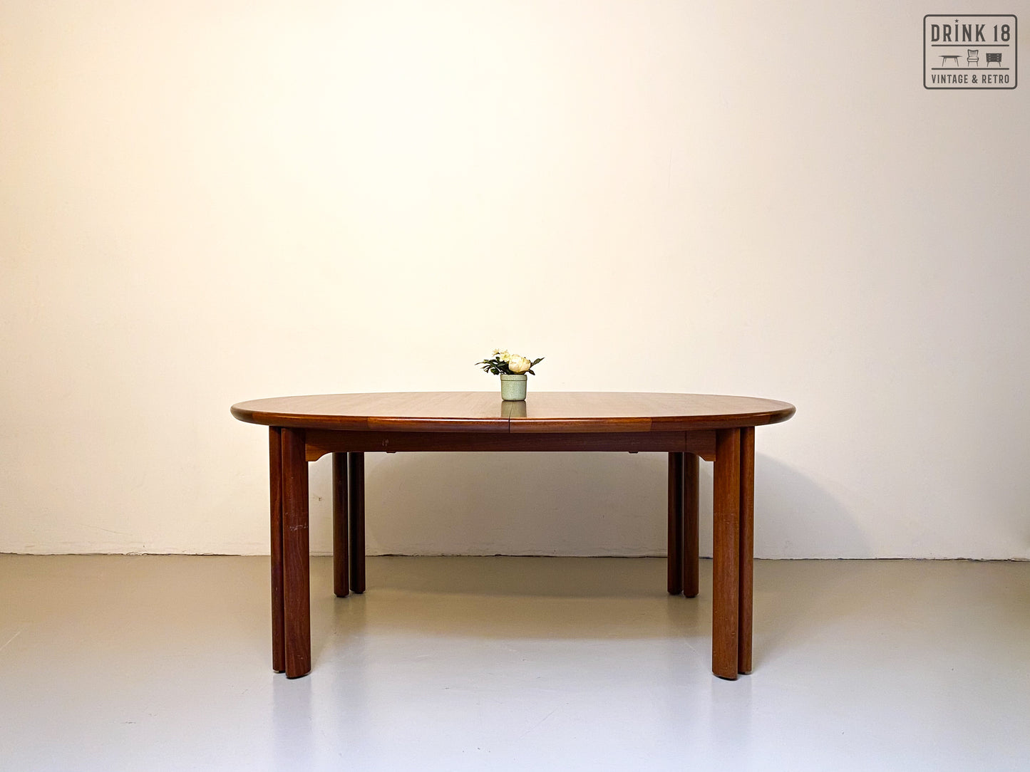 Vintage - Verlengbare ovale eettafel XXXL