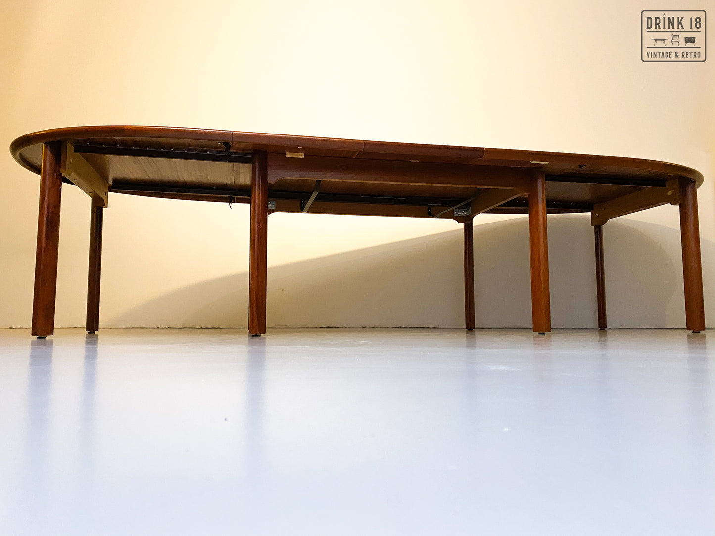 Vintage - Verlengbare ovale eettafel XXXL