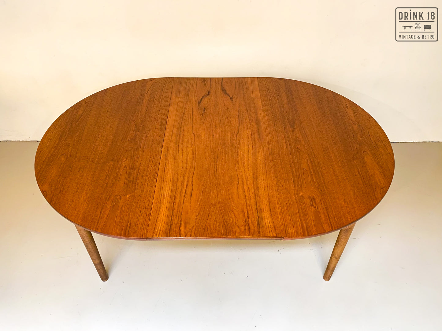 Vintage - Verlengbare ronde eettafel XXL