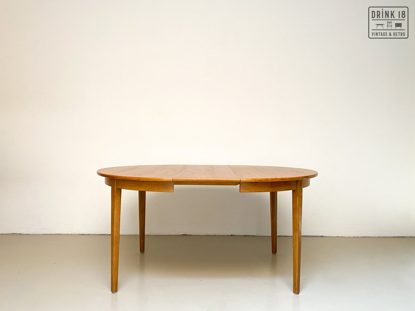 Vintage - Verlengbare ronde eettafel XL