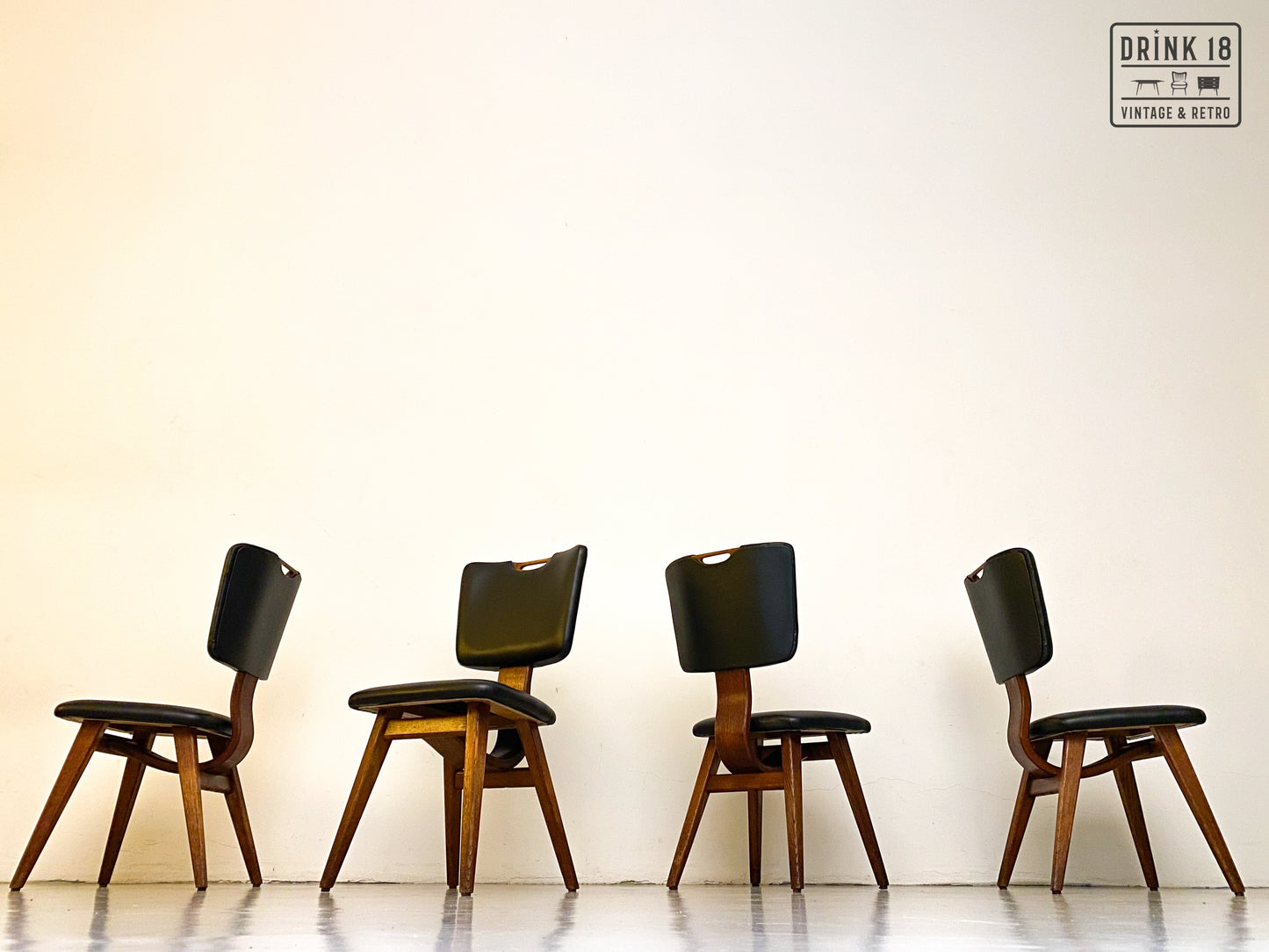 Vintage - Vier Eetkamerstoelen #1