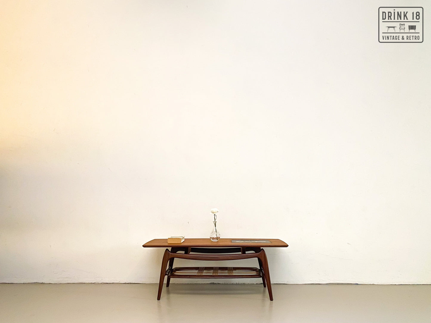 Vintage Rotan Salontafel - Louis van Teeffelen