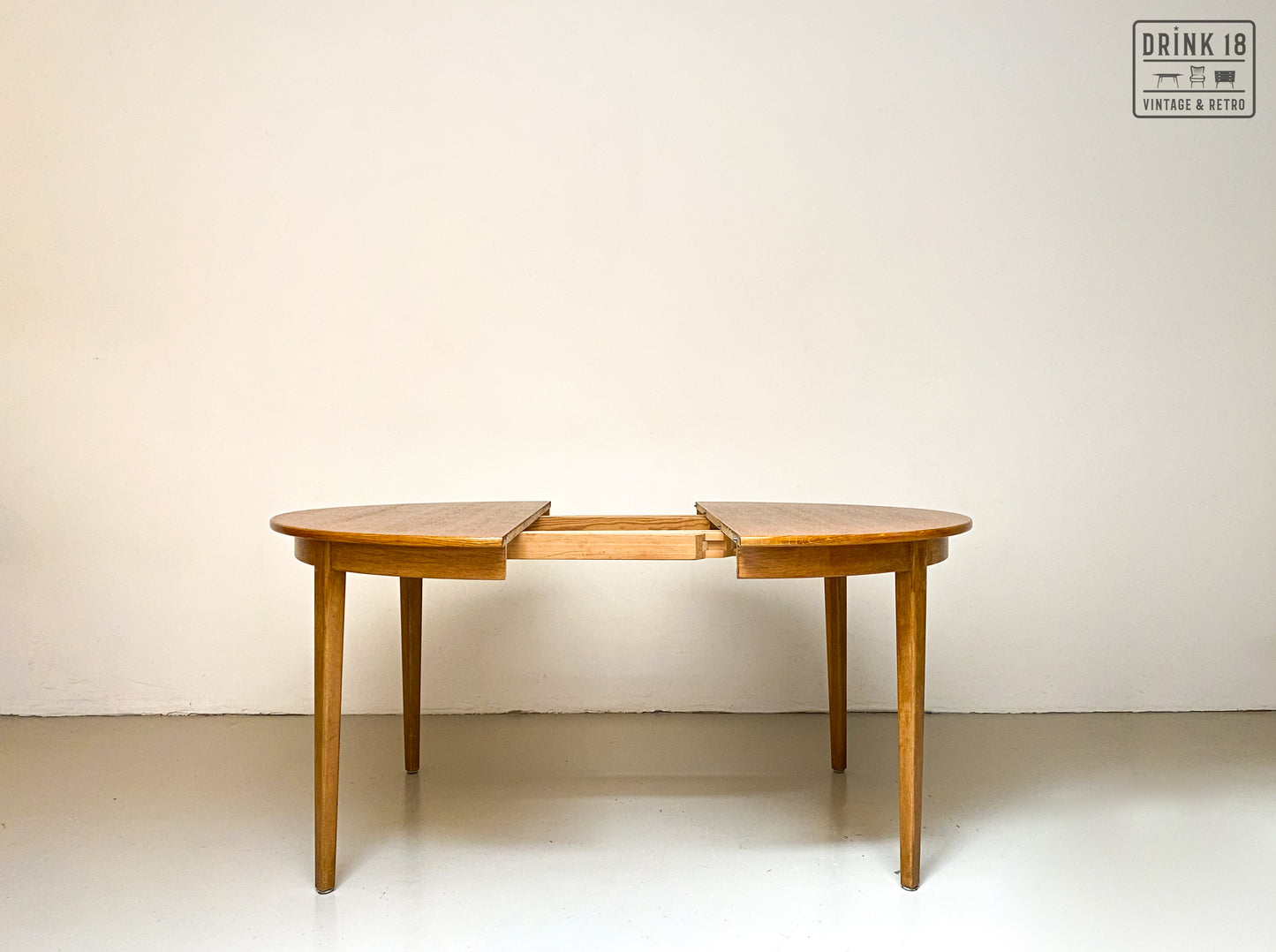 Vintage - Verlengbare ronde eettafel XL