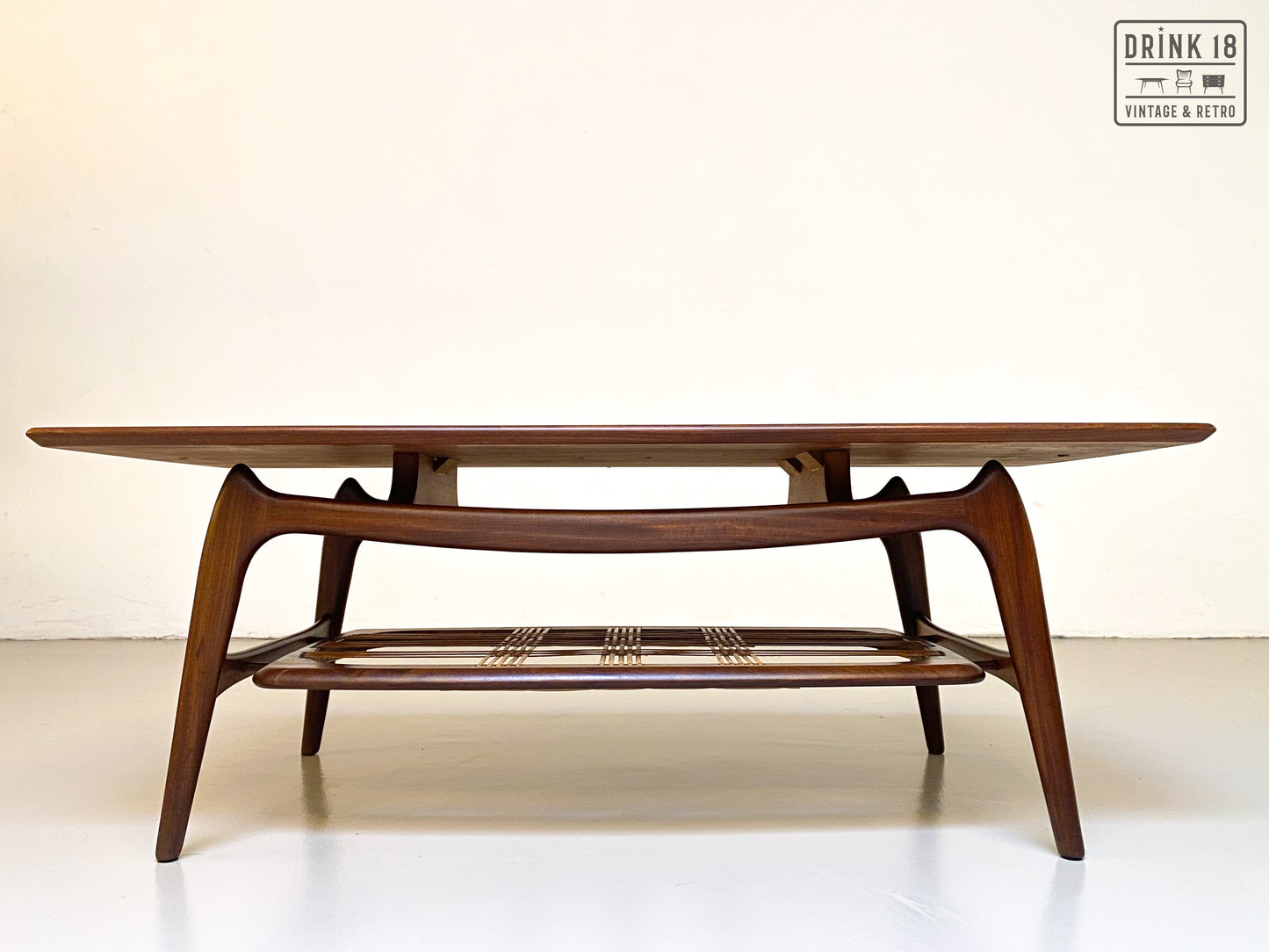 Vintage Rotan Salontafel - Louis van Teeffelen