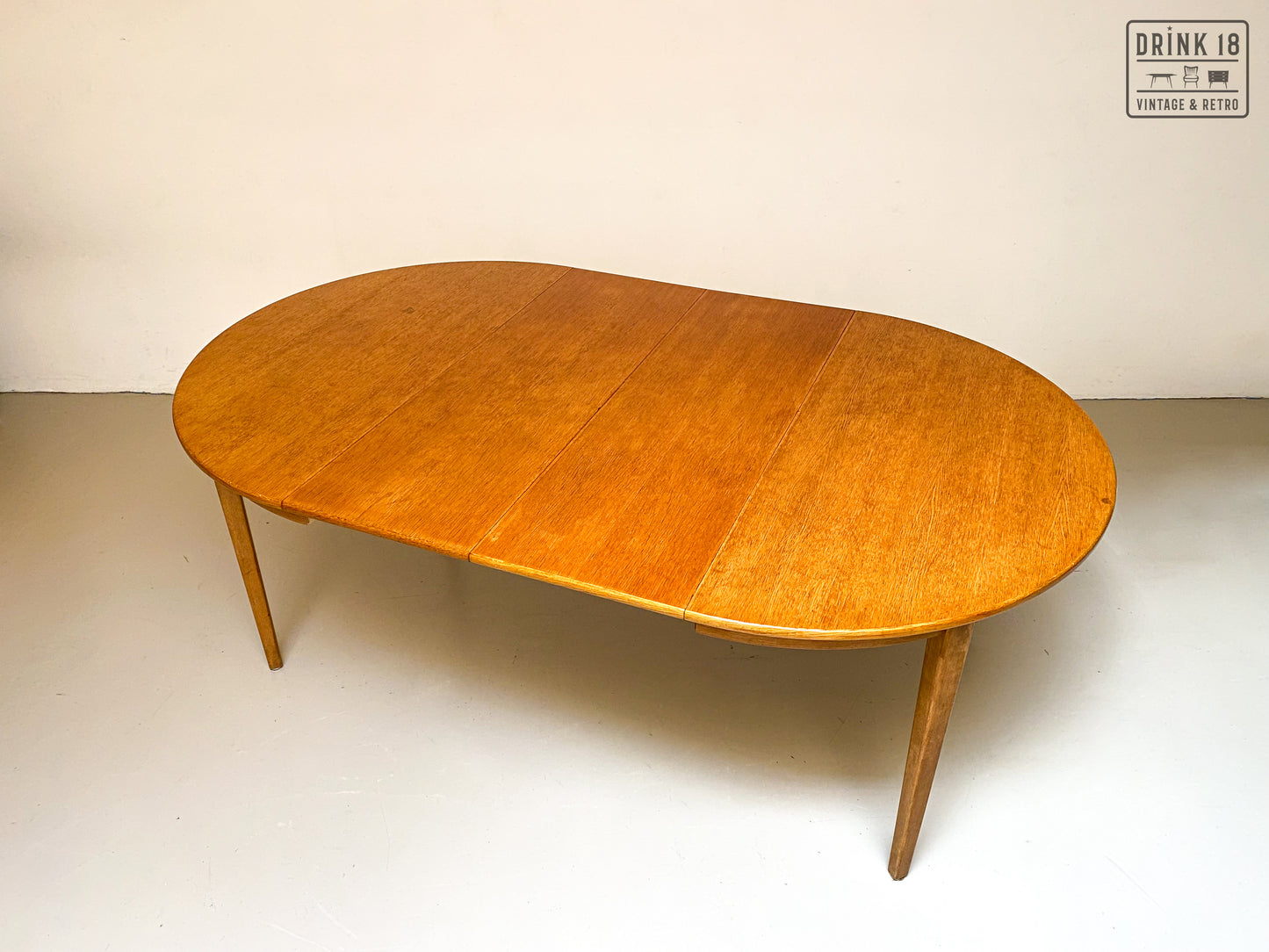 Vintage - Verlengbare ronde eettafel XL