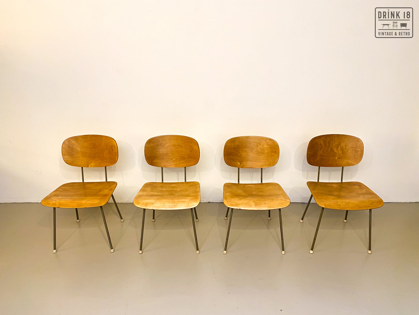 Set van vier Eetkamerstoelen - Gispen 116