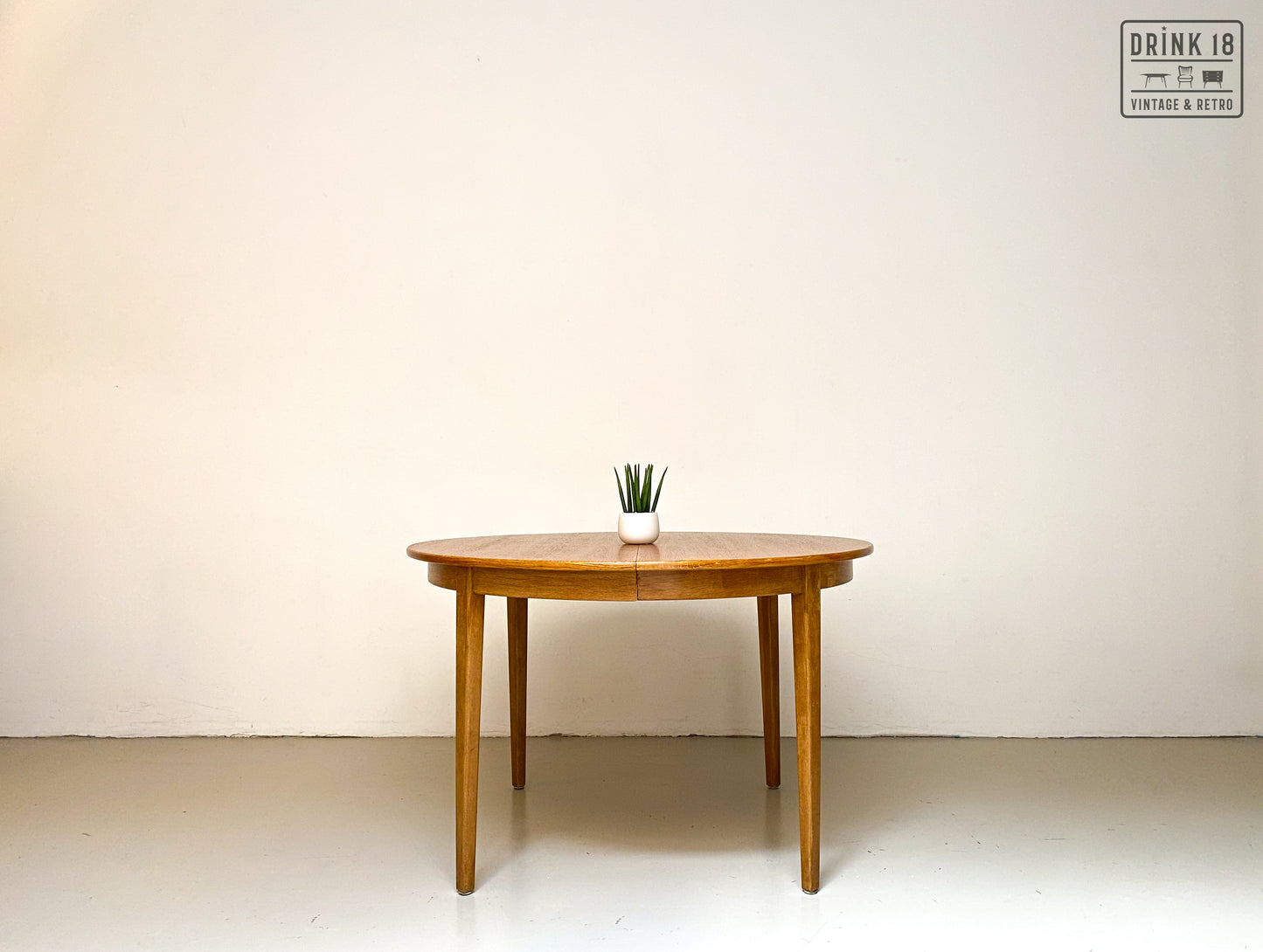 Vintage - Verlengbare ronde eettafel XL