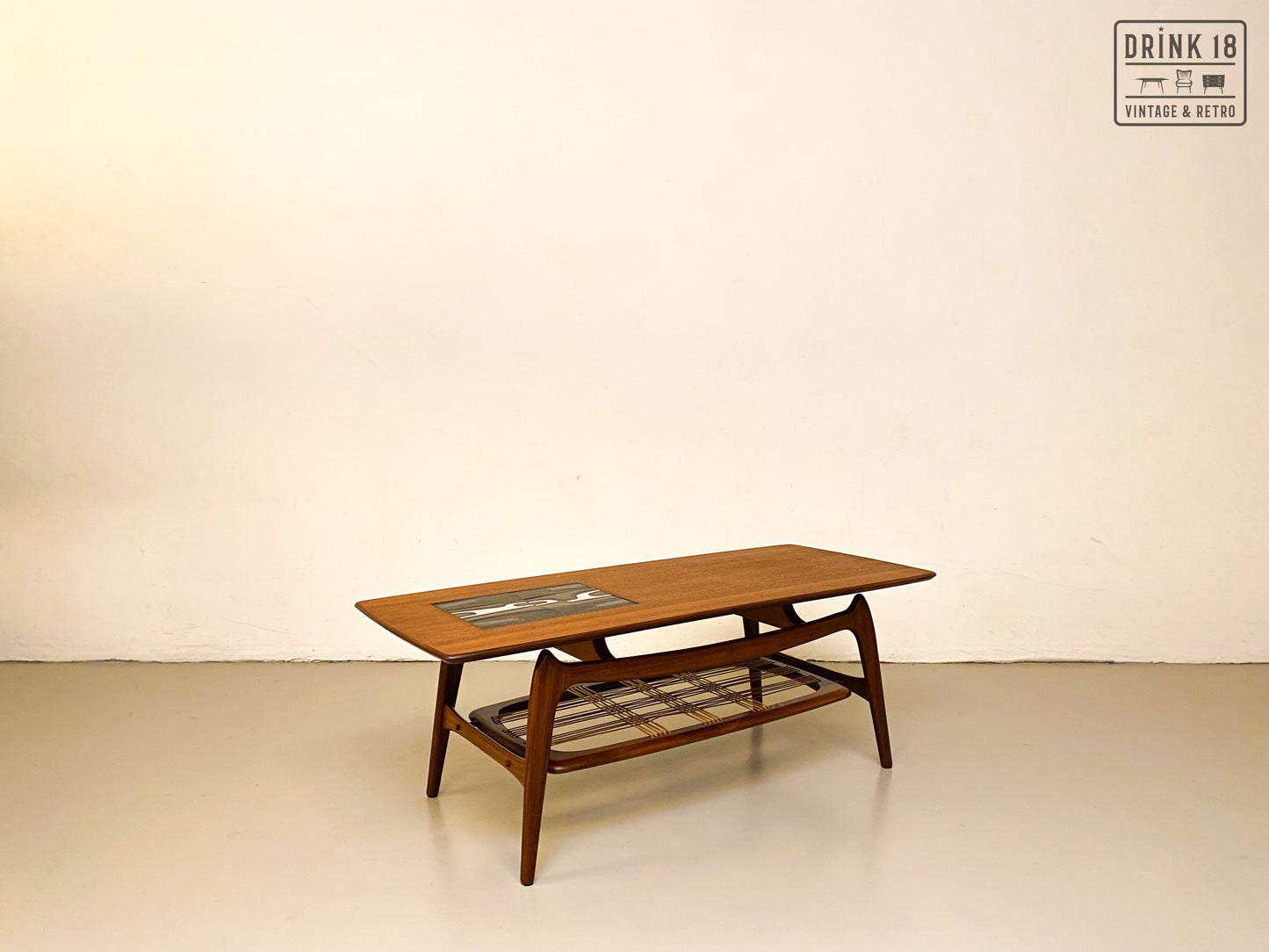 Vintage Rotan Salontafel - Louis van Teeffelen