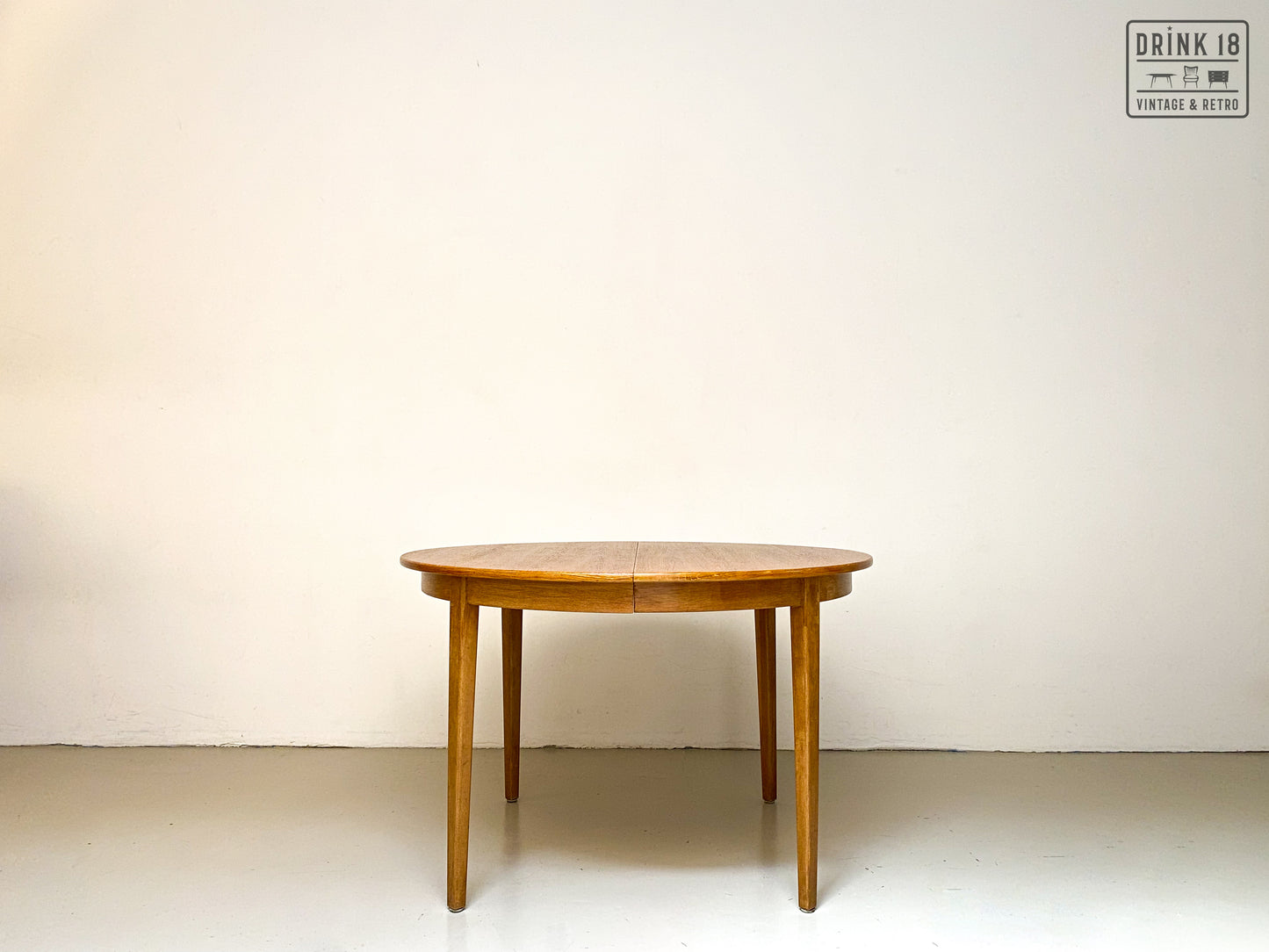 Vintage - Verlengbare ronde eettafel XL