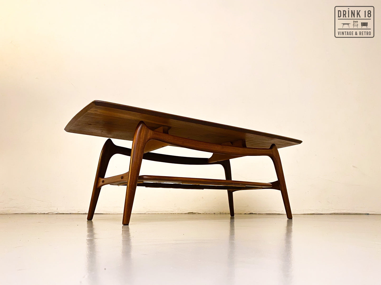 Vintage Rotan Salontafel - Louis van Teeffelen