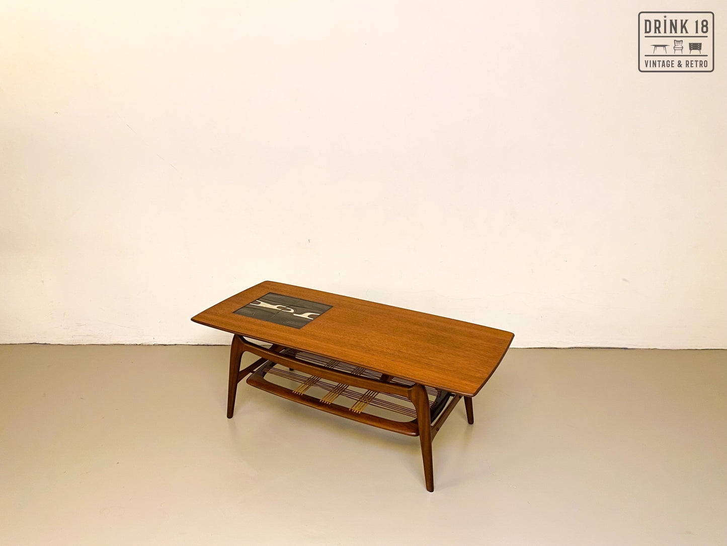 Vintage Rotan Salontafel - Louis van Teeffelen