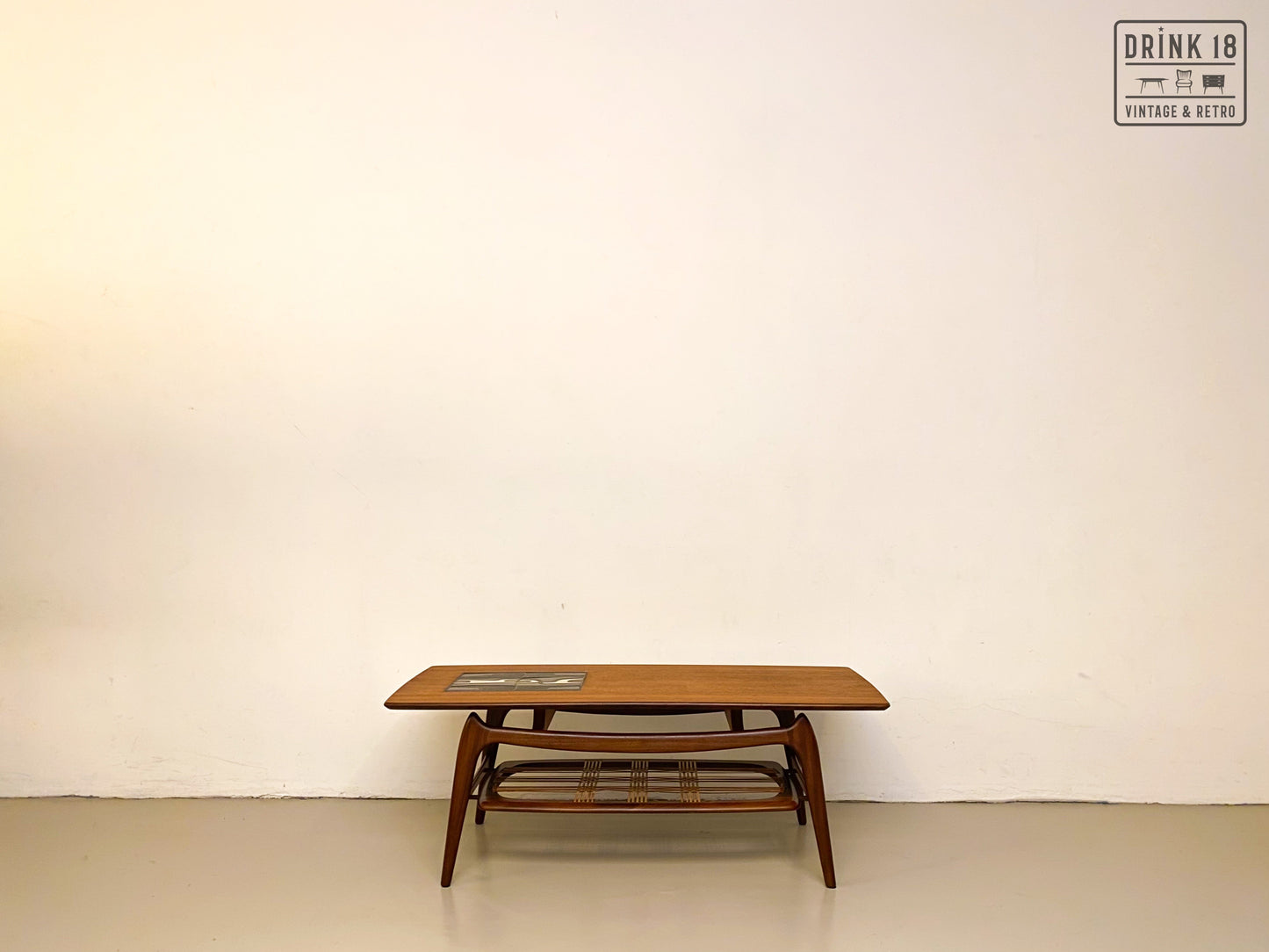 Vintage Rotan Salontafel - Louis van Teeffelen