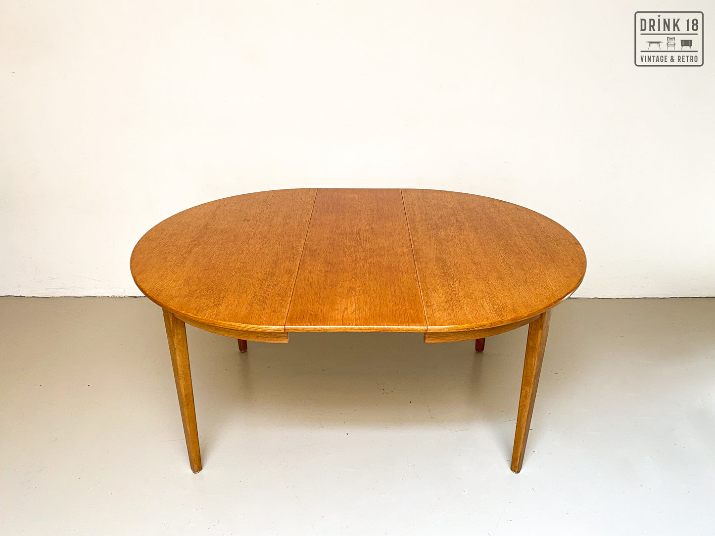 Vintage - Verlengbare ronde eettafel XL