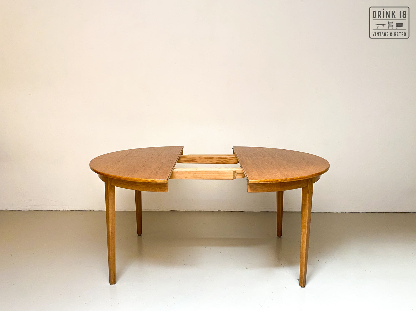 Vintage - Verlengbare ronde eettafel XL