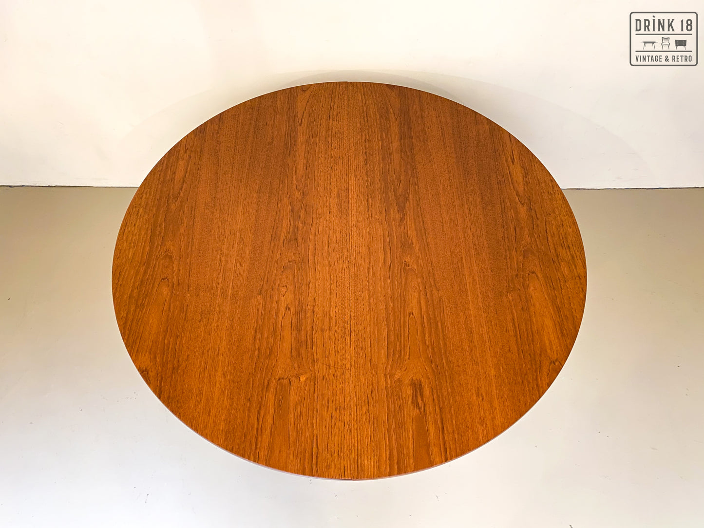Vintage - Verlengbare ronde eettafel XXL