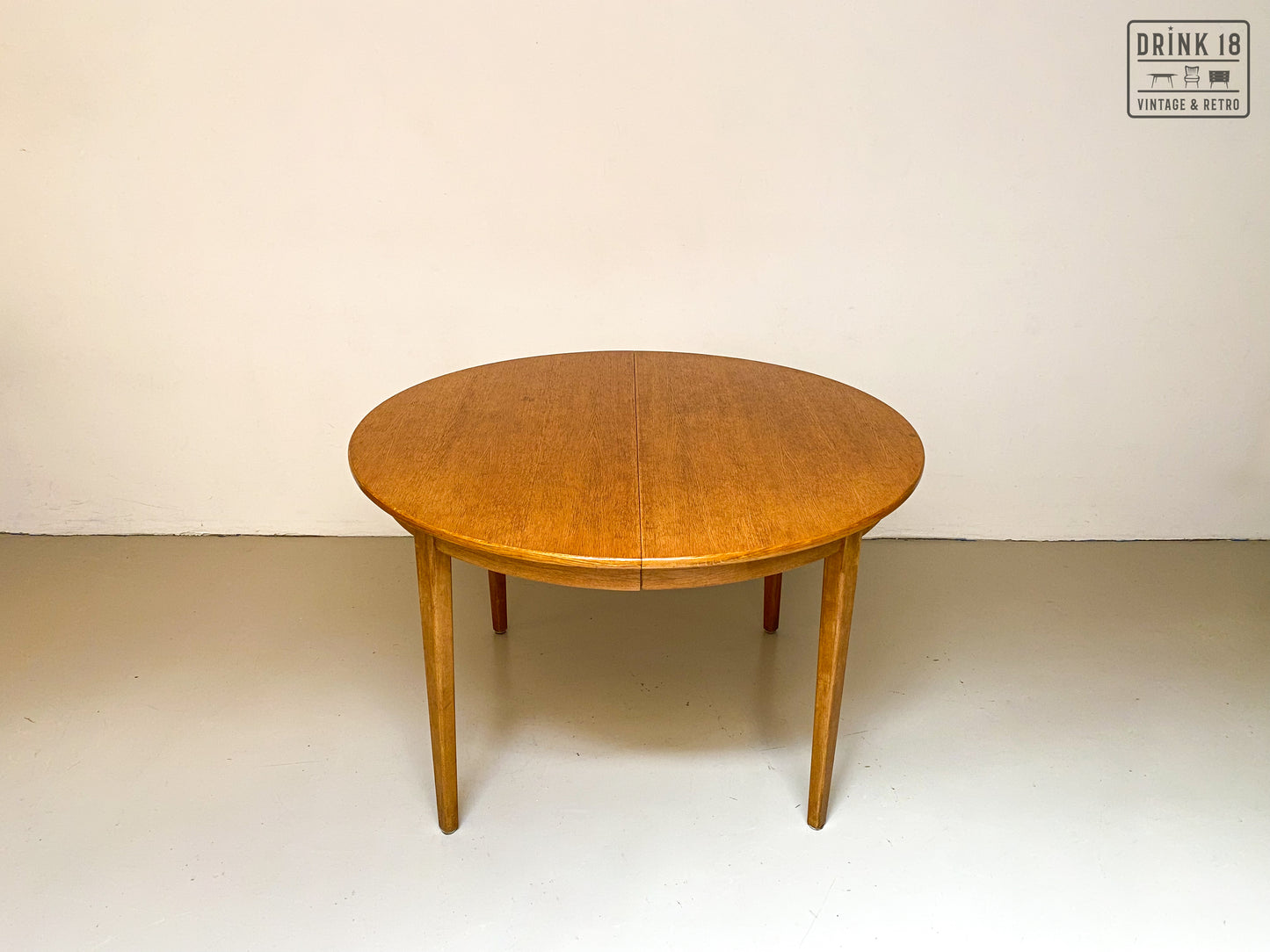 Vintage - Verlengbare ronde eettafel XL