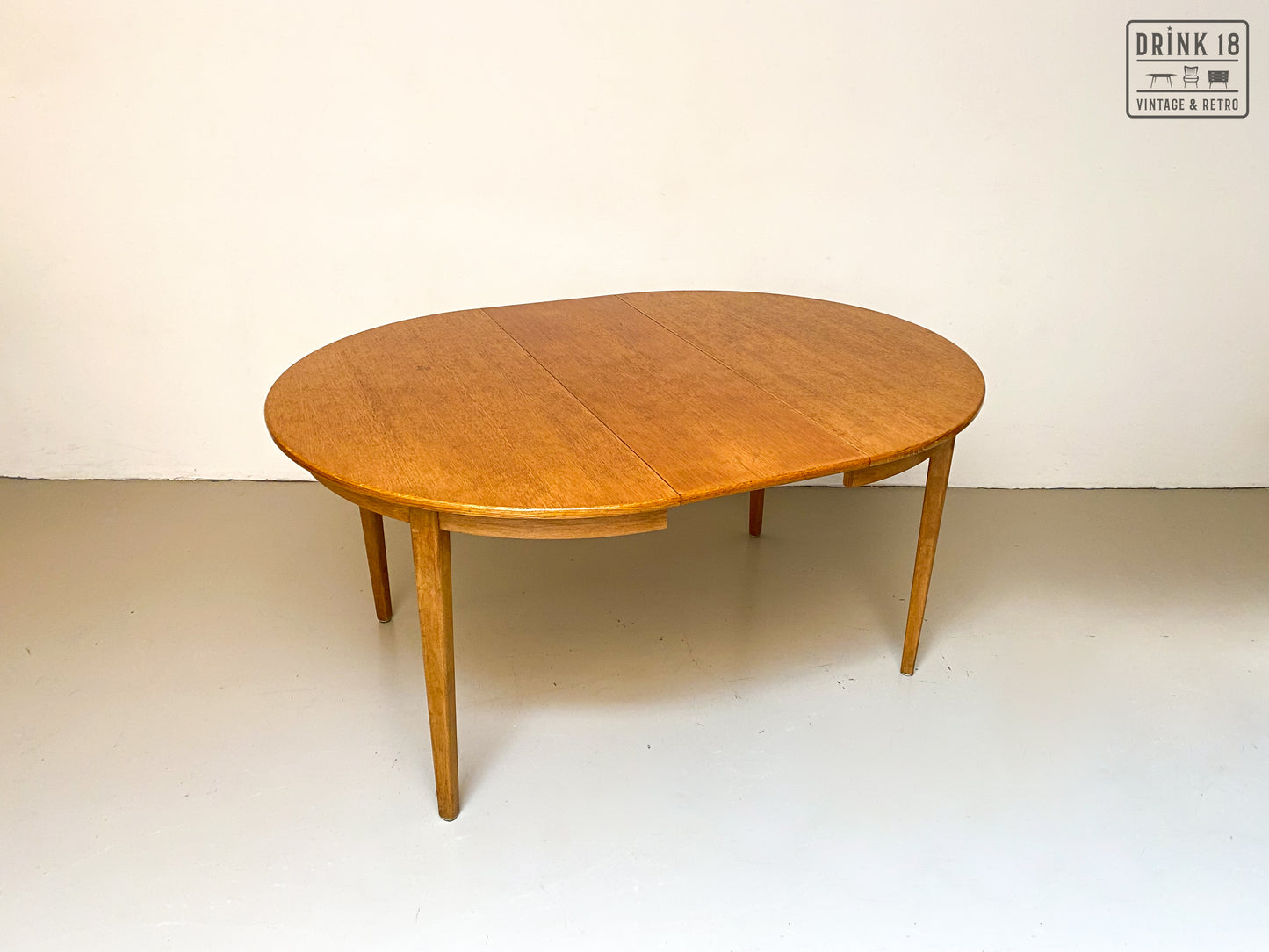 Vintage - Verlengbare ronde eettafel XL