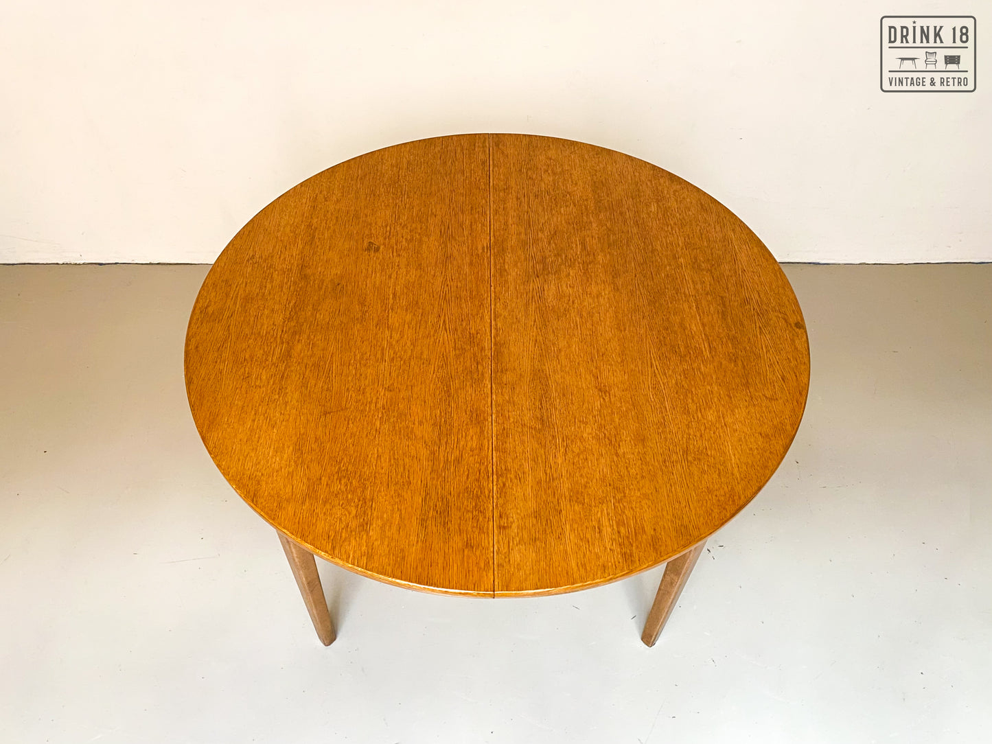 Vintage - Verlengbare ronde eettafel XL